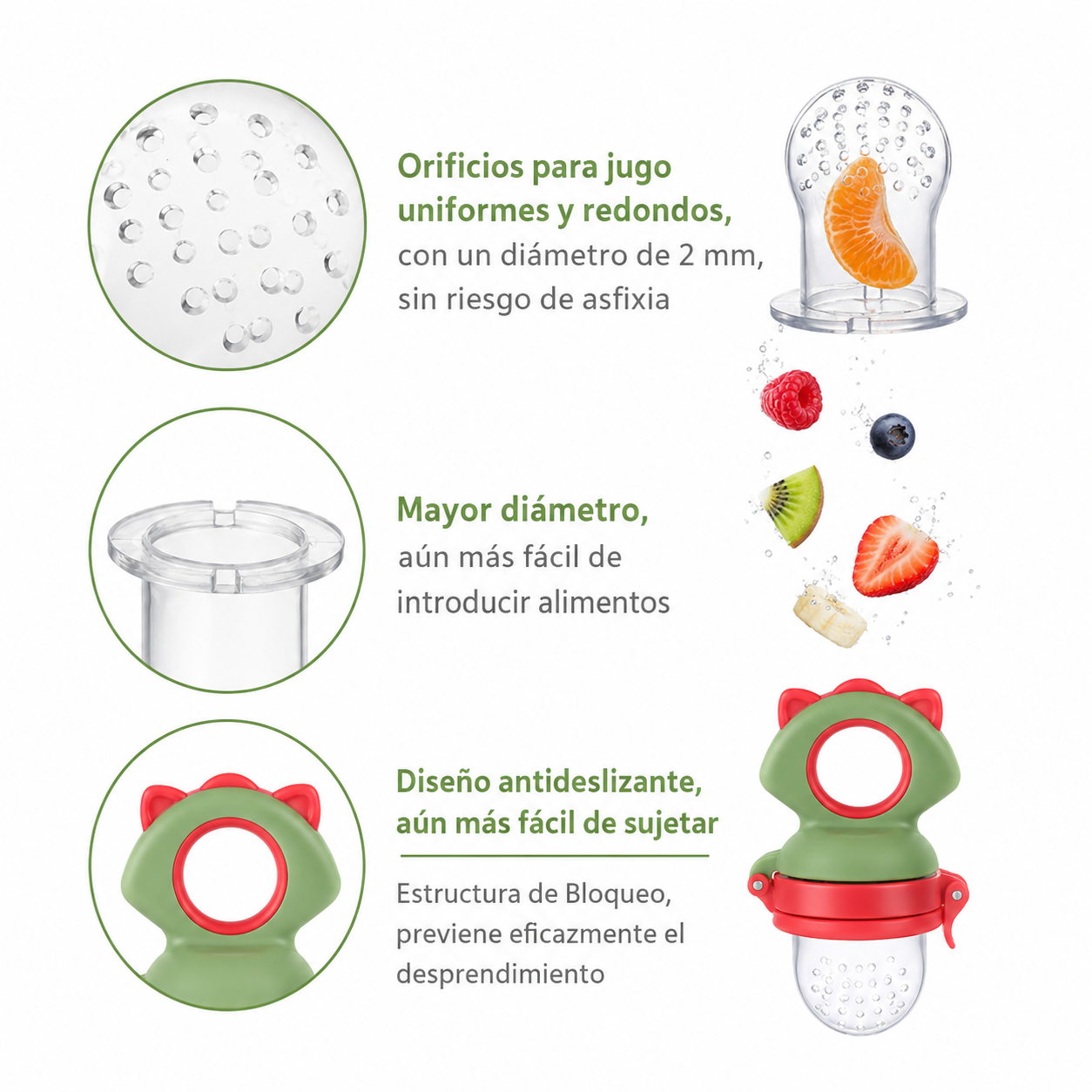 Chupete para frutas y verduras